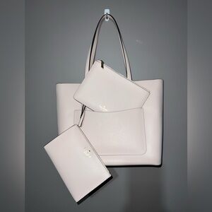 Kate Spade Powered Sugar Large Tote Bag with Front Pocket